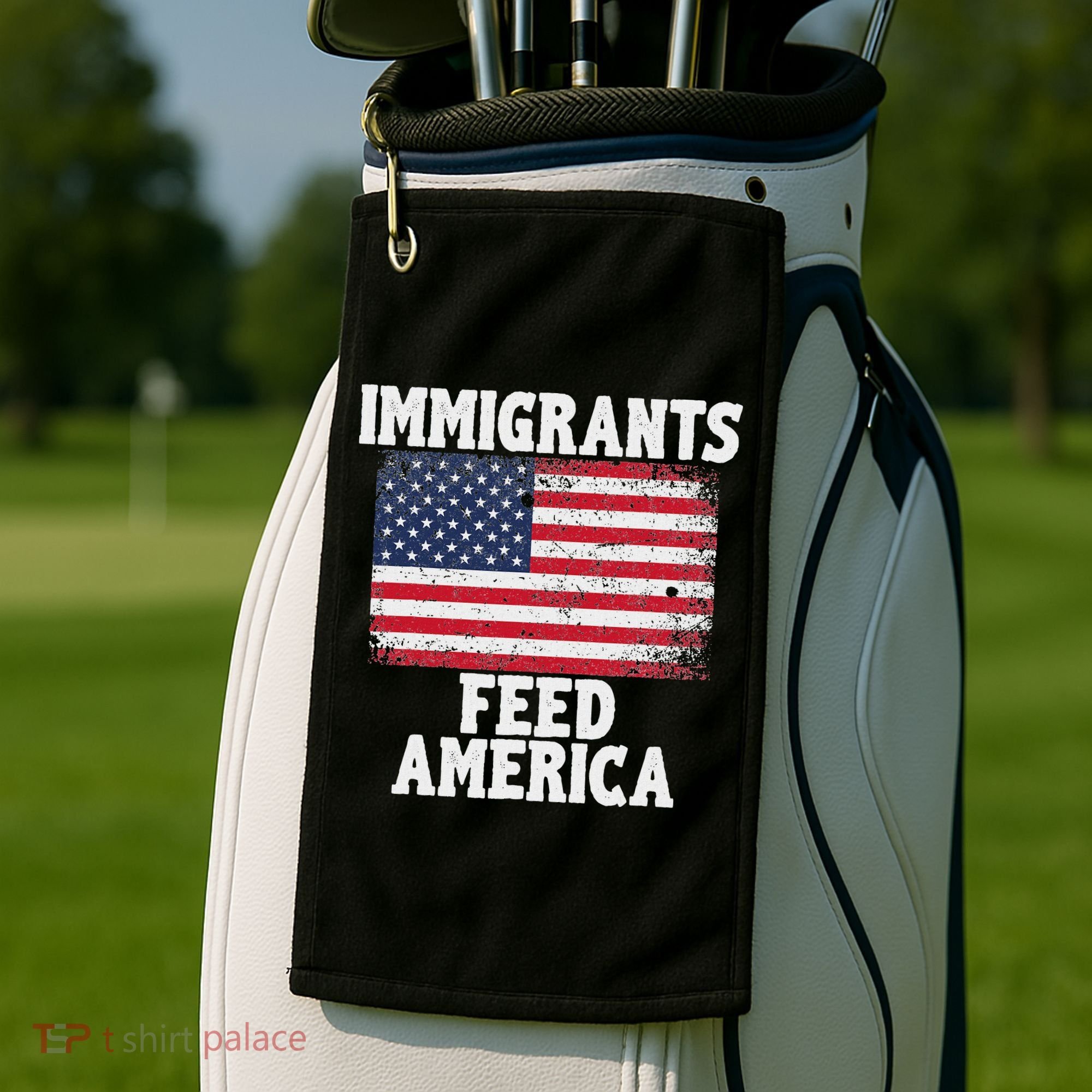 Pro Immigration Gift Immigrants Feed America Golf Towel