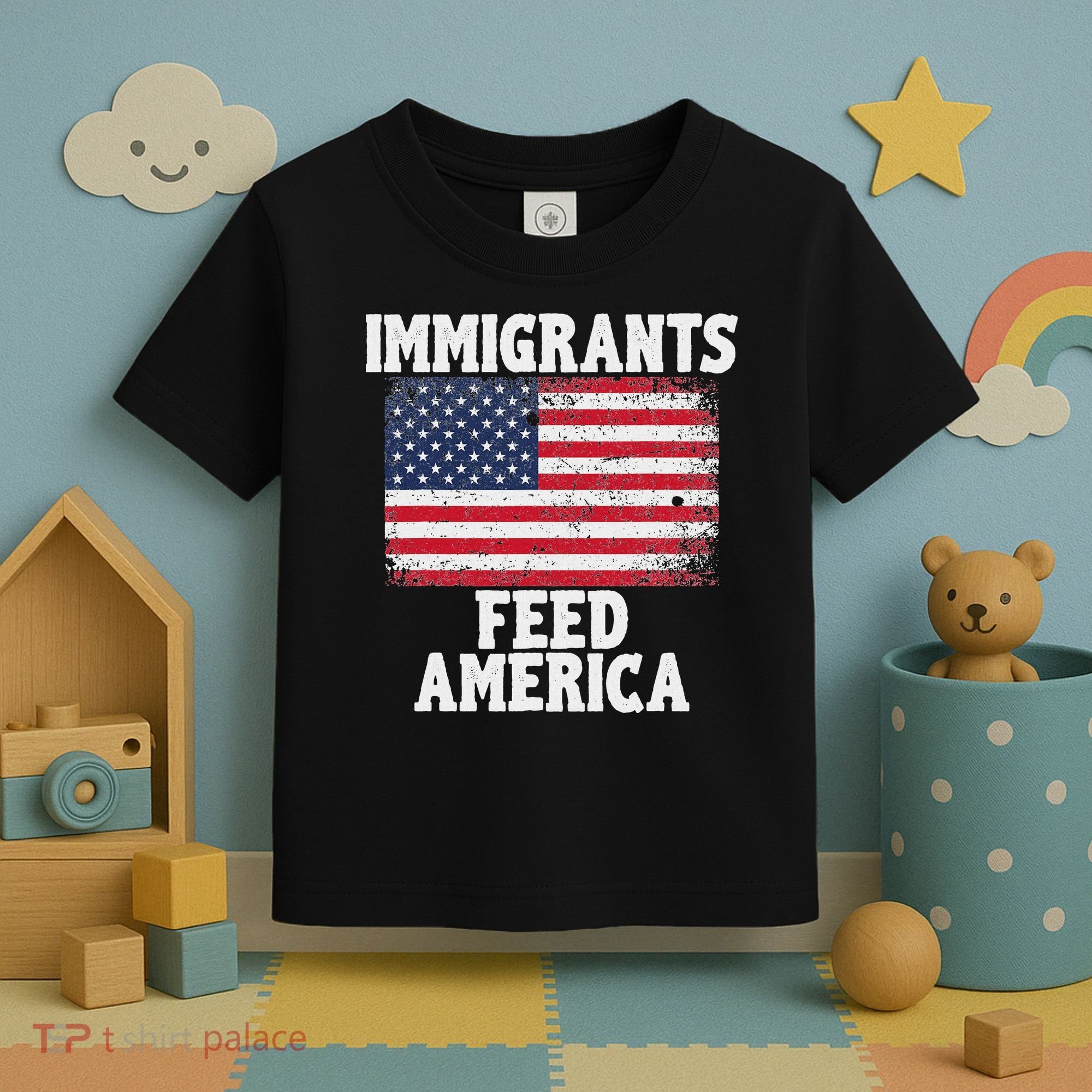Pro Immigration Gift Immigrants Feed America Toddler T-Shirt