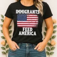 Pro Immigration Gift Immigrants Feed America Women's T-Shirt thumb 2