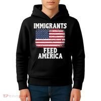 Pro Immigration Gift Immigrants Feed America Kids Hoodie thumb 4