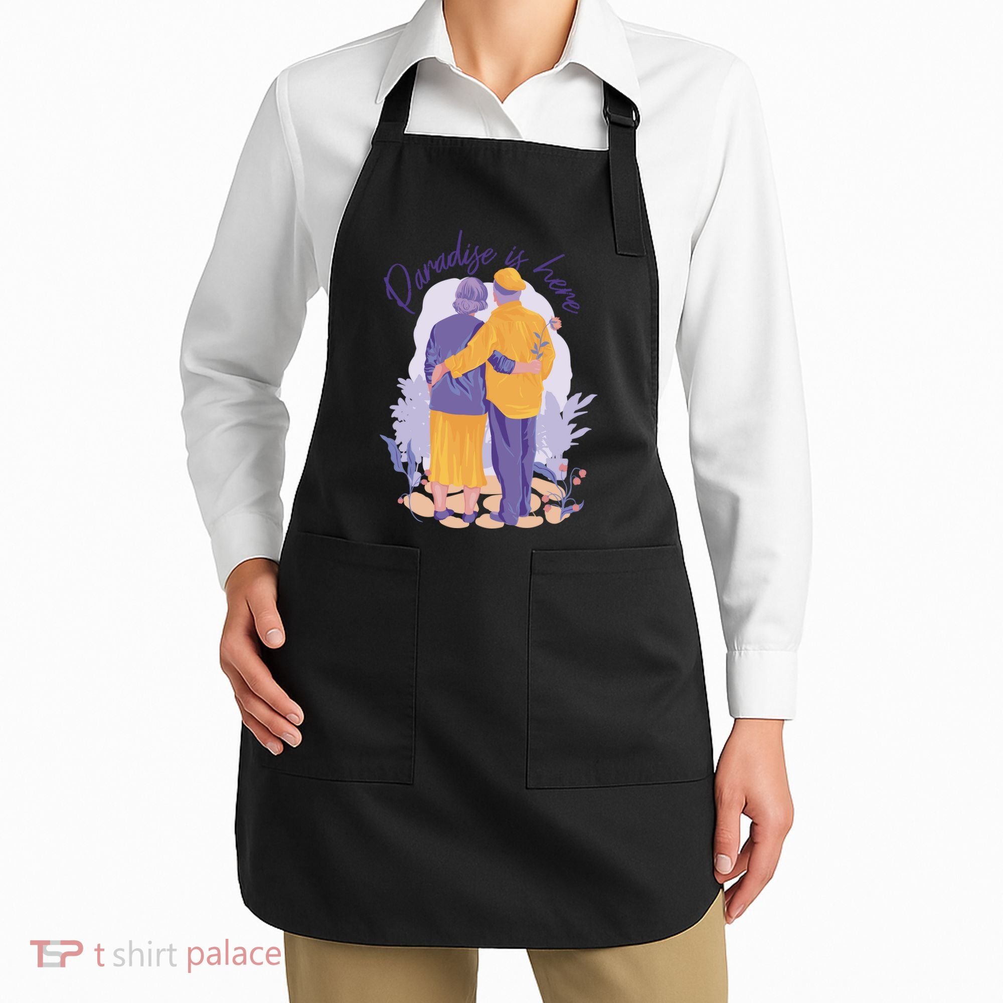 Paradise Is Here Alder Couple Apron