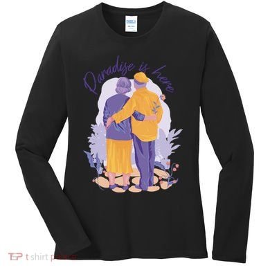 Paradise Is Here Alder Couple Women's Long Sleeve Shirt