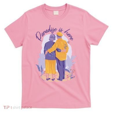 Paradise Is Here Alder Couple T-Shirt