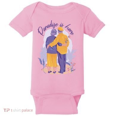 Paradise Is Here Alder Couple Baby Bodysuit
