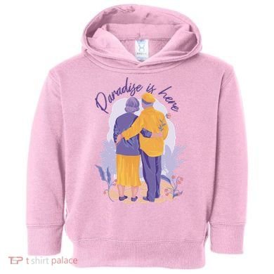 Paradise Is Here Alder Couple Toddler Hoodie