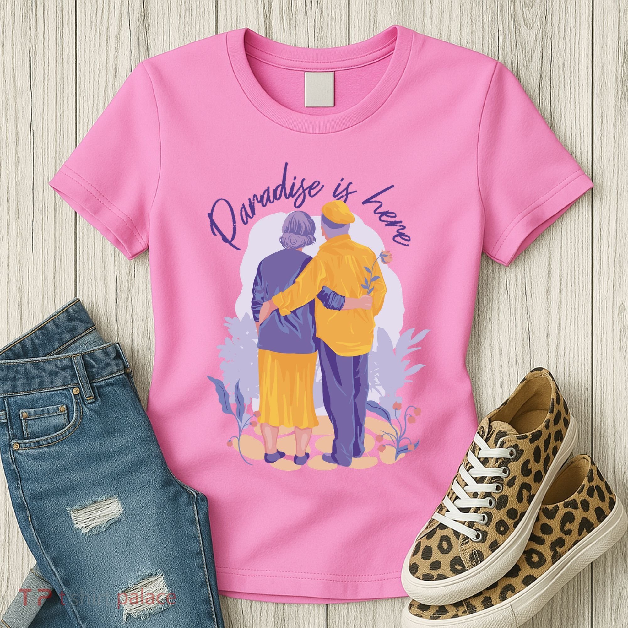 Paradise Is Here Alder Couple Women's T-Shirt
