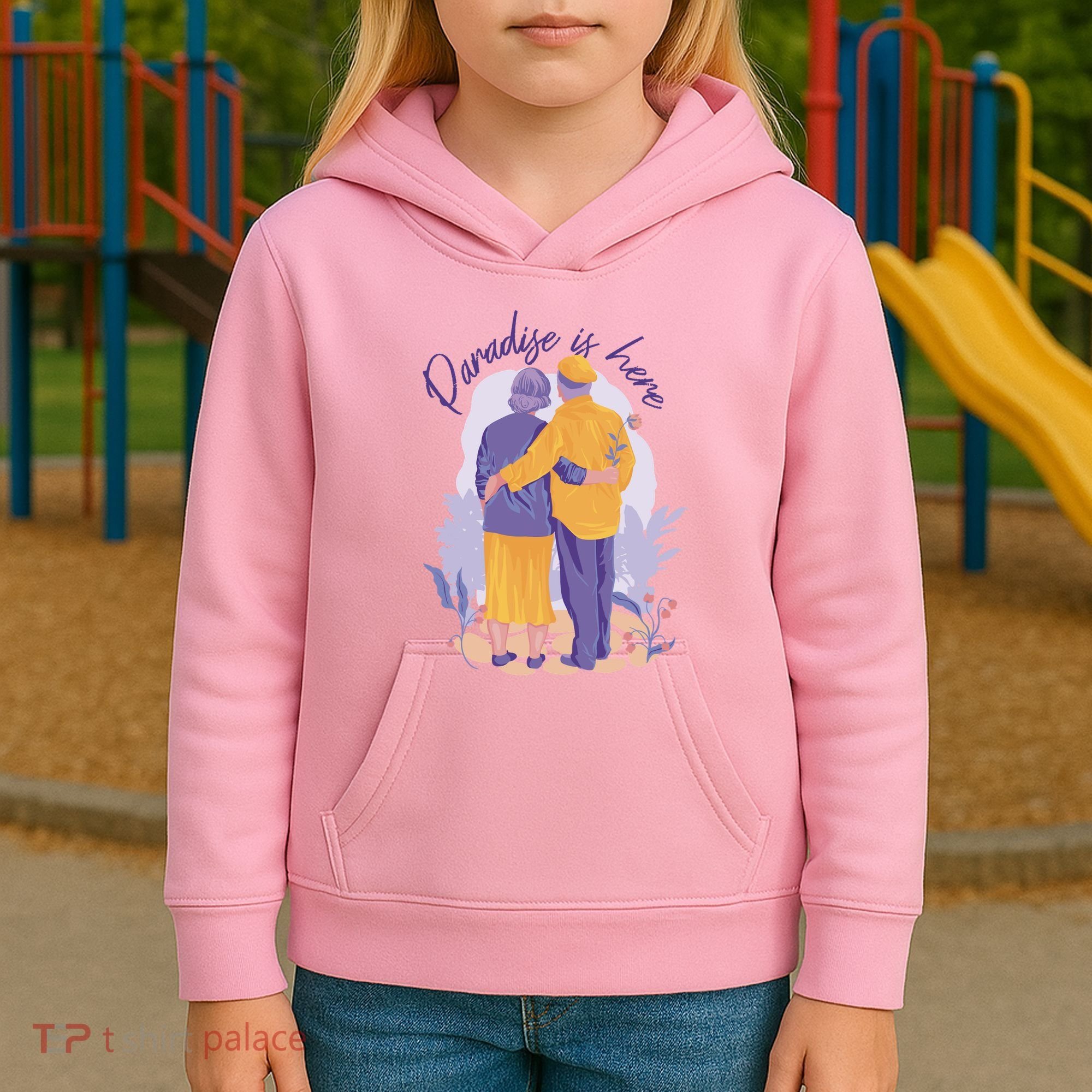Paradise Is Here Alder Couple Kids Hoodie