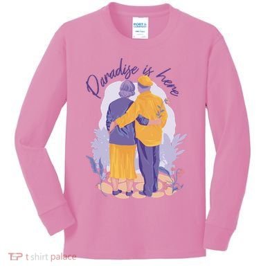 Paradise Is Here Alder Couple Kids Long Sleeve Shirt