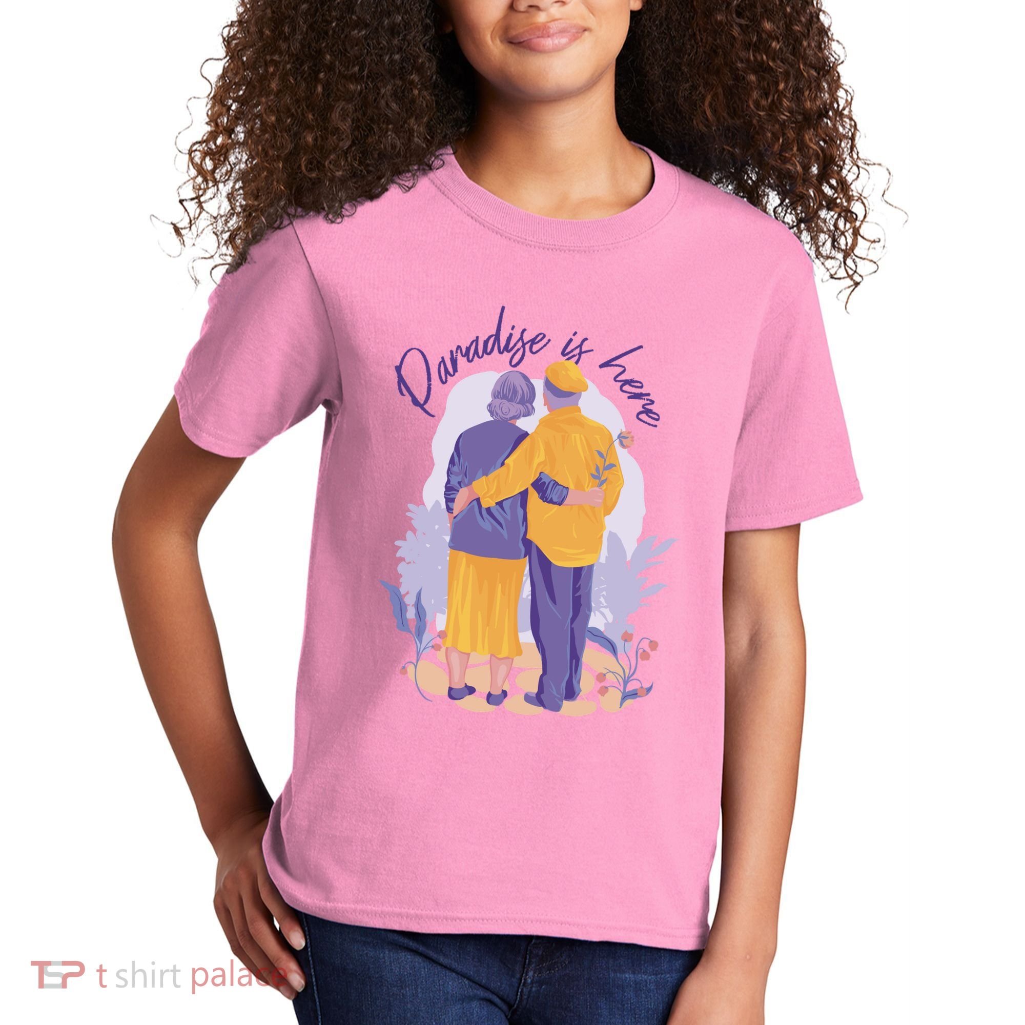 Paradise Is Here Alder Couple Kids T-Shirt