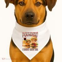 Pounder I Hardly Know Her Funny Unhinged Hamburger Meme USA-Made Doggie Bandana thumb 1