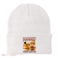 Pounder I Hardly Know Her Funny Unhinged Hamburger Meme Beanie thumb 0