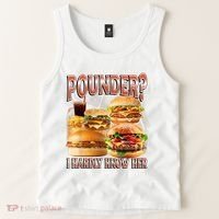 Pounder I Hardly Know Her Funny Unhinged Hamburger Meme Tank Top thumb 2