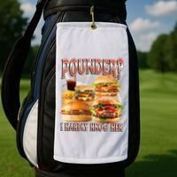 Pounder I Hardly Know Her Funny Unhinged Hamburger Meme Golf Towel thumb 2