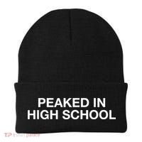 Peaked In High School Beanie thumb 0