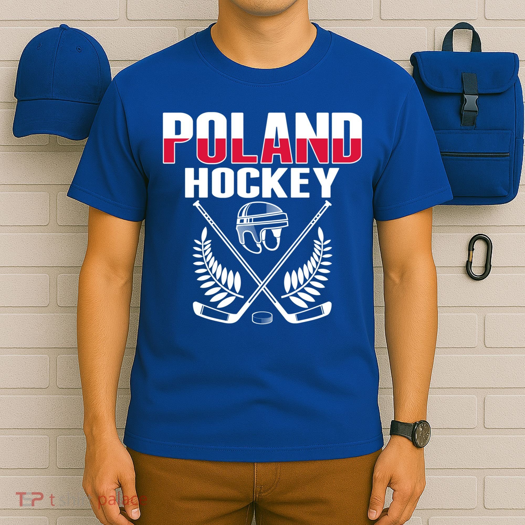 Poland Ice Hockey Fans Jersey Polish Hockey Team Supporter Gift T-Shirt