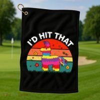 Pinata Id Hit That Cinco De Mayo Funny Mexican Golf Towel thumb 1