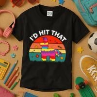 Pinata Id Hit That Cinco De Mayo Funny Mexican Kids T-Shirt thumb 3