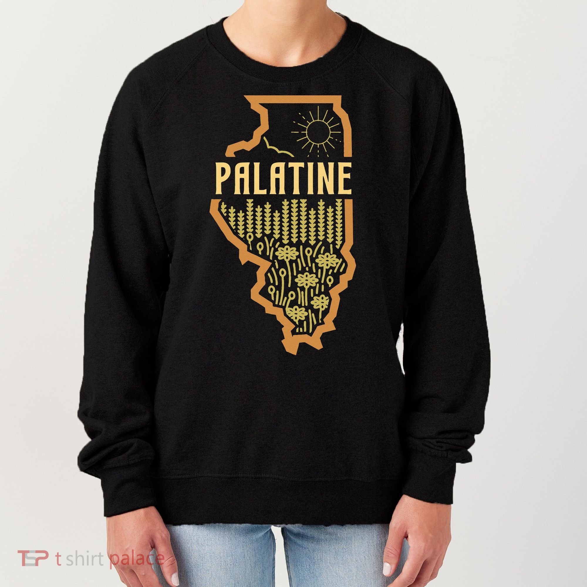 Palatine Illinois (IL) Prairie Landscape Graphic Women's Sweatshirt