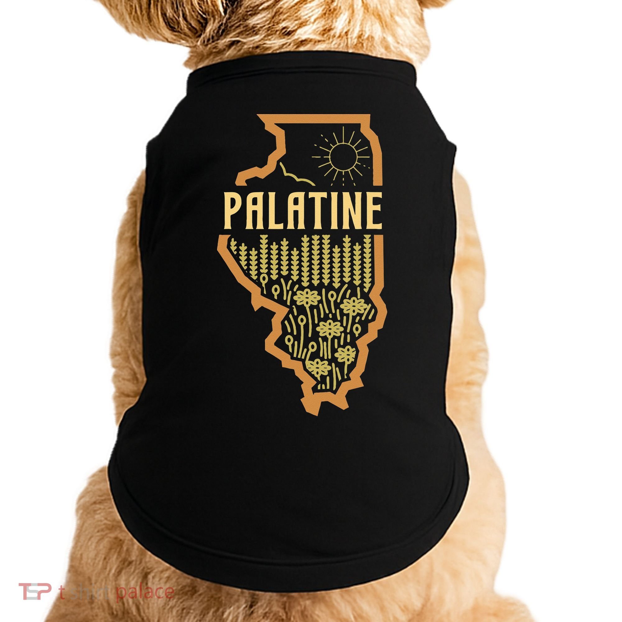 Palatine Illinois (IL) Prairie Landscape Graphic Doggie Tank