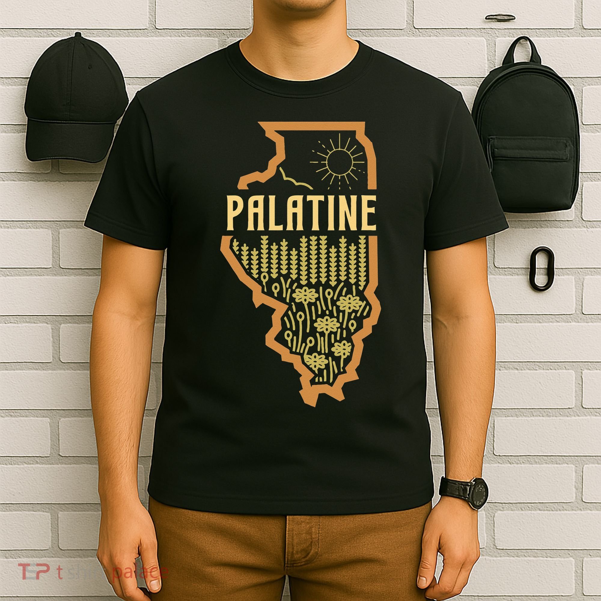 Palatine Illinois (IL) Prairie Landscape Graphic T-Shirt