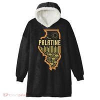 Palatine Illinois (IL) Prairie Landscape Graphic Hooded Wearable Blanket thumb 0