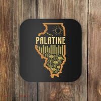 Palatine Illinois (IL) Prairie Landscape Graphic Coaster thumb 0