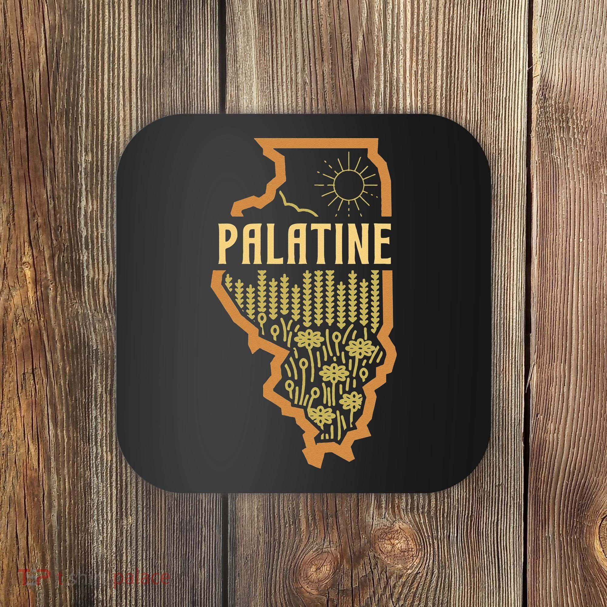 Palatine Illinois (IL) Prairie Landscape Graphic Coaster