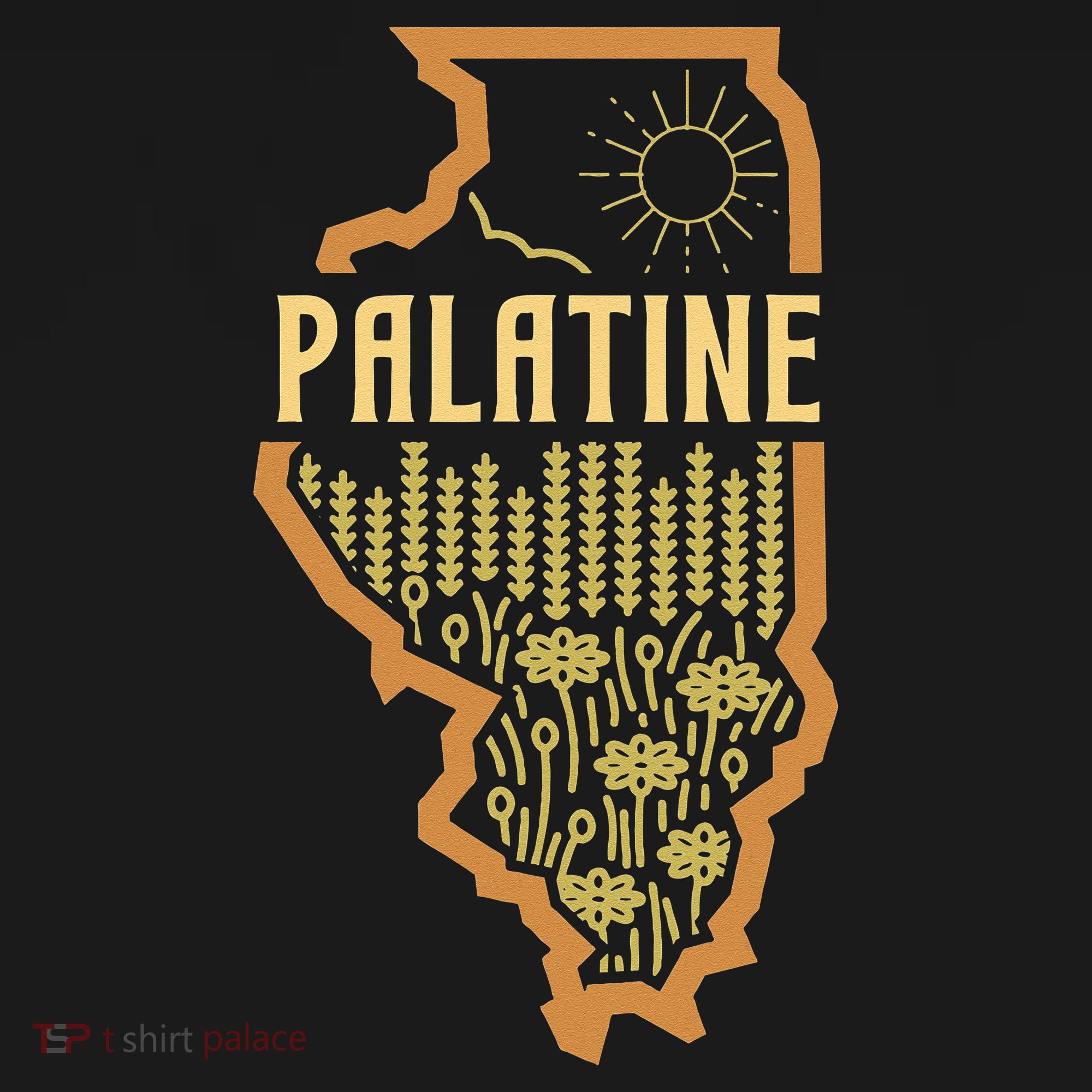 Palatine Illinois (IL) Prairie Landscape Graphic Women's Tank Top