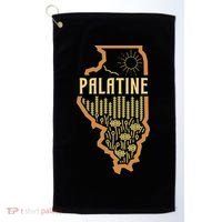Palatine Illinois (IL) Prairie Landscape Graphic Golf Towel thumb 0