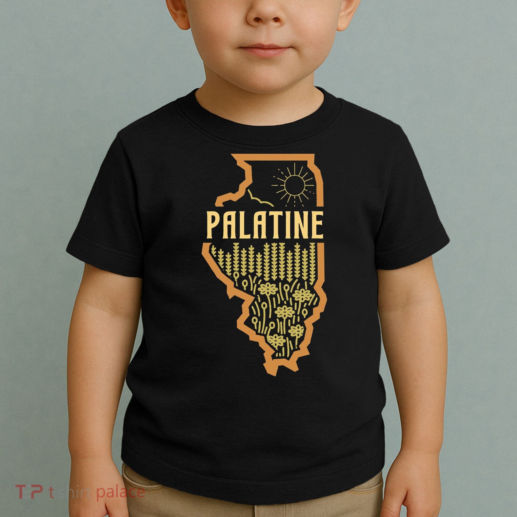 Palatine Illinois (IL) Prairie Landscape Graphic Toddler T-Shirt