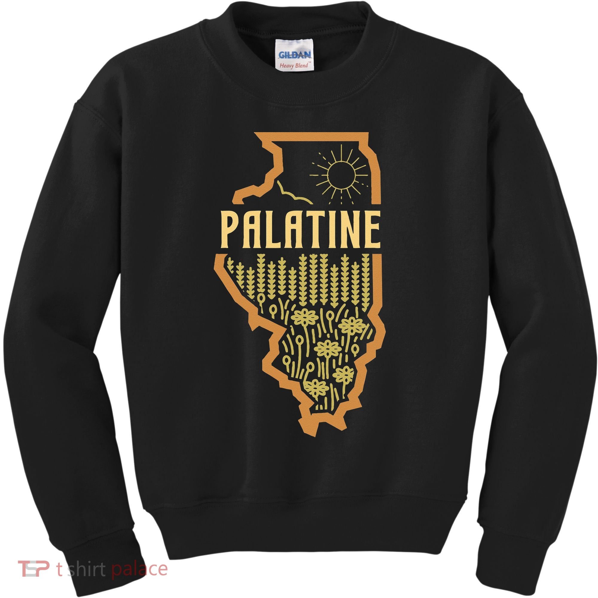 Palatine Illinois (IL) Prairie Landscape Graphic Kids Sweatshirt