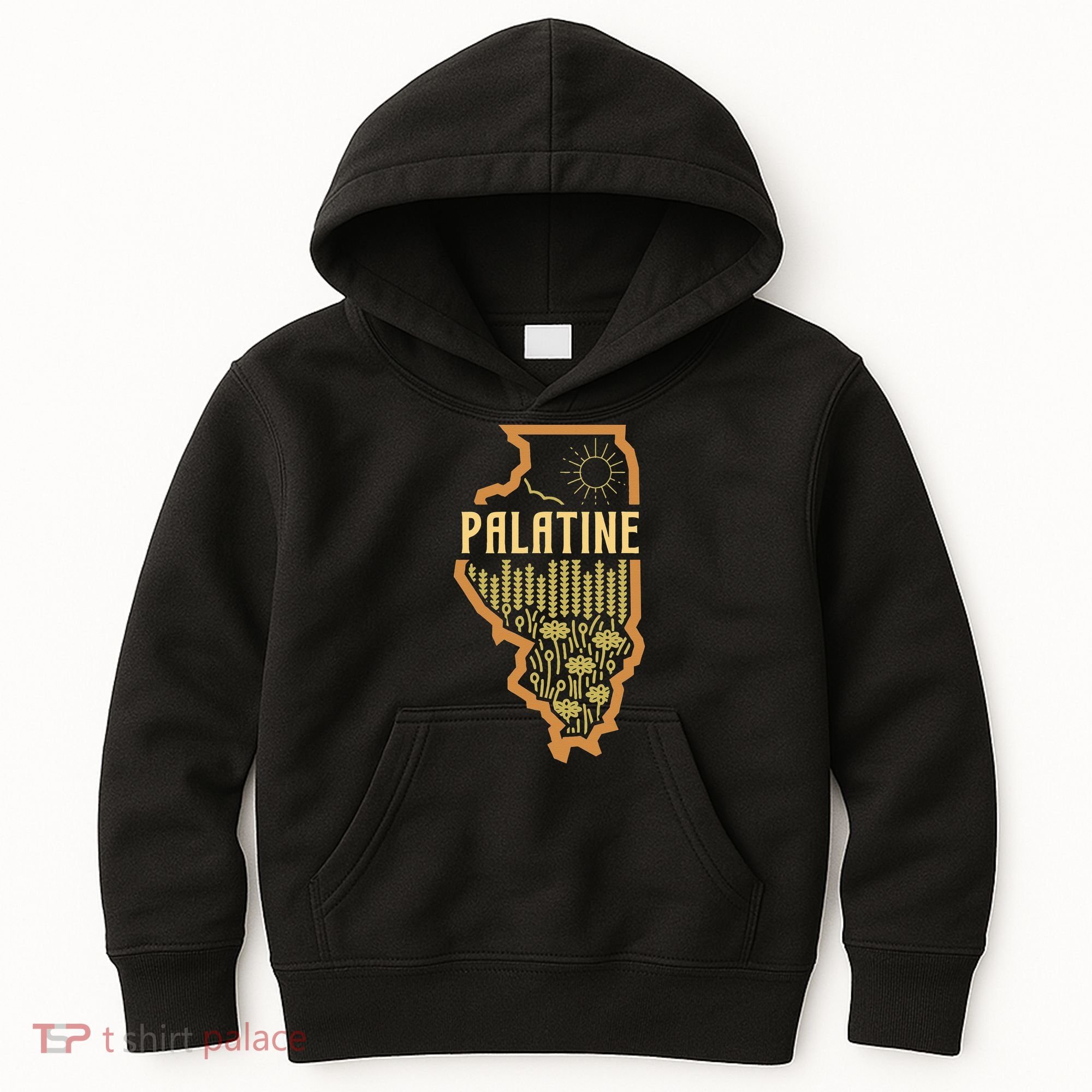 Palatine Illinois (IL) Prairie Landscape Graphic Kids Hoodie