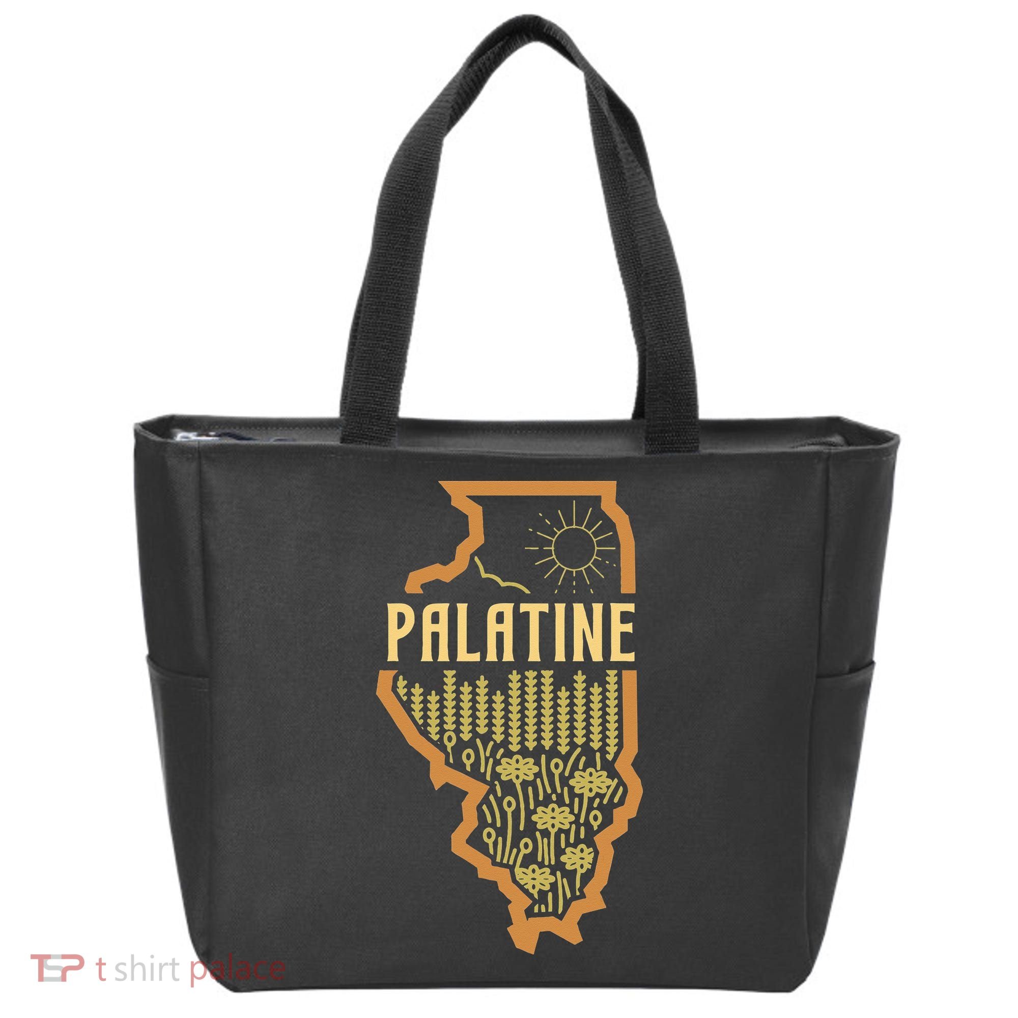 Palatine Illinois (IL) Prairie Landscape Graphic Tote Bag