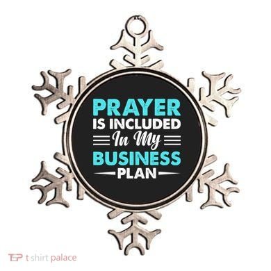 Prayer Is Included In My Business Plan Funny Boss Premium Ornament