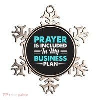 Prayer Is Included In My Business Plan Funny Boss Premium Ornament thumb 0