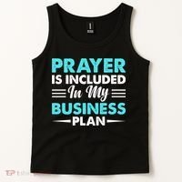Prayer Is Included In My Business Plan Funny Boss Premium Tank Top thumb 2