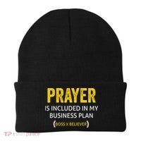 Prayer Is Included In My Business Plan - Funny Awesome Boss Beanie thumb 0