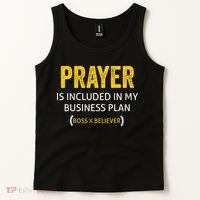Prayer Is Included In My Business Plan - Funny Awesome Boss Tank Top thumb 2