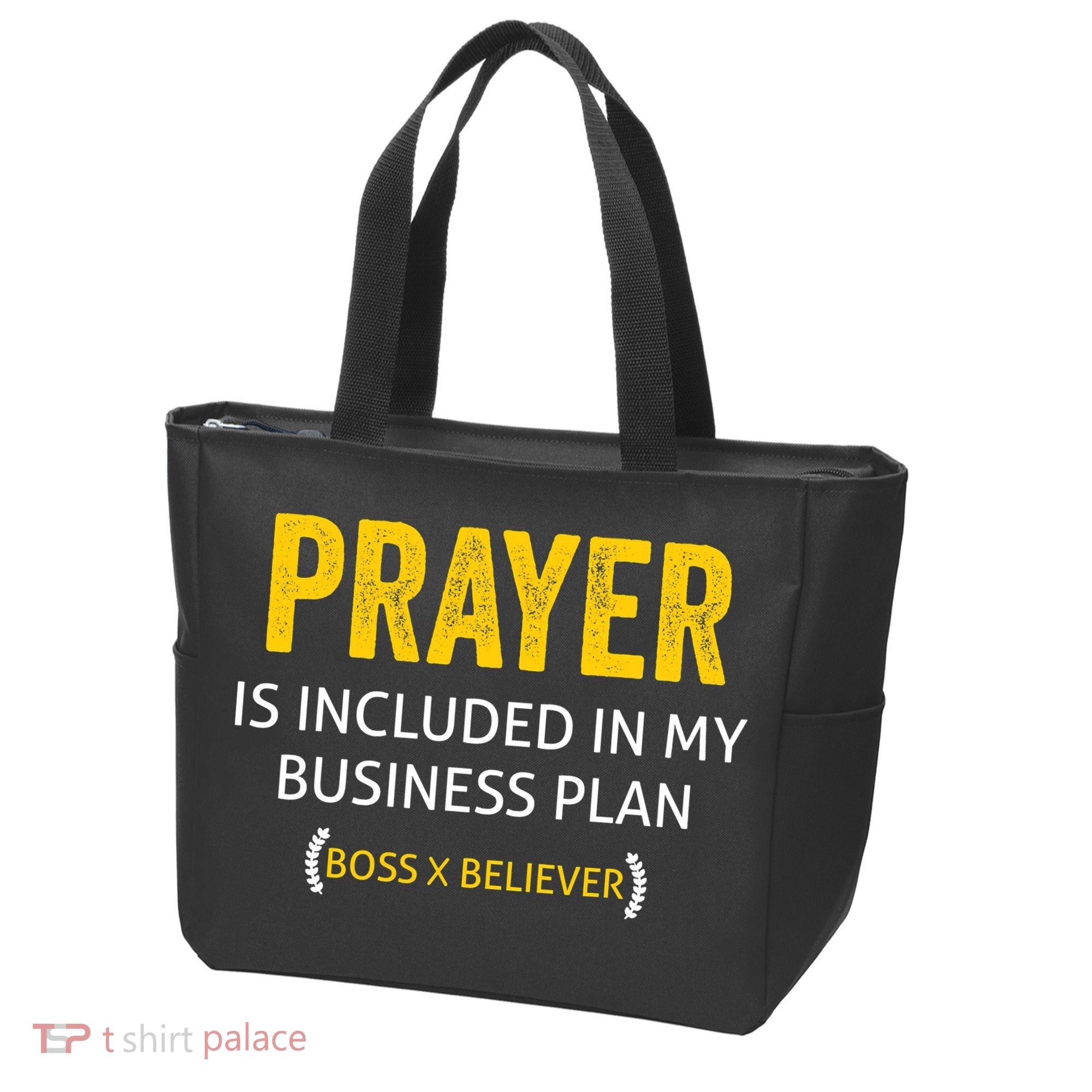 Prayer Is Included In My Business Plan - Funny Awesome Boss Tote Bag