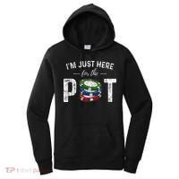 Poker I'm Just Here For The Pot Funny Women's Hoodie thumb 0