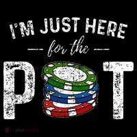 Poker I'm Just Here For The Pot Funny Women's Hoodie thumb 2