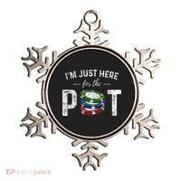 Poker I'm Just Here For The Pot Funny Ornament thumb 0