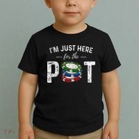 Poker I'm Just Here For The Pot Funny Toddler T-Shirt thumb 2