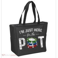 Poker I'm Just Here For The Pot Funny Tote Bag thumb 2