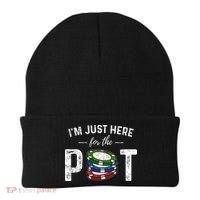 Poker IM Just Here For The Pot Funny Beanie thumb 0