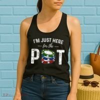 Poker IM Just Here For The Pot Funny Women's Tank Top thumb 2