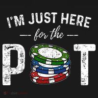 Poker IM Just Here For The Pot Funny Women's Tank Top thumb 5