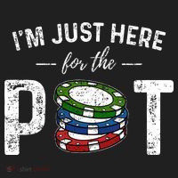Poker IM Just Here For The Pot Funny Hat thumb 2