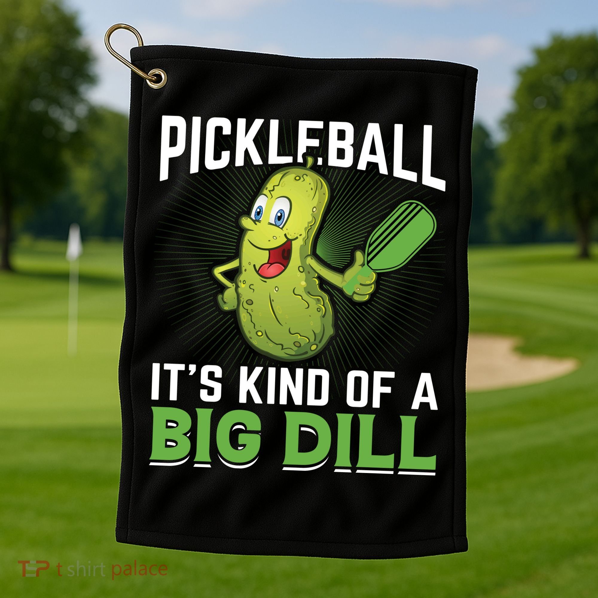Pickleball It's Kind Of Big Dill Golf Towel