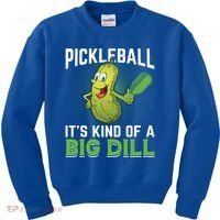 Pickleball It's Kind Of Big Dill Kids Sweatshirt thumb 0